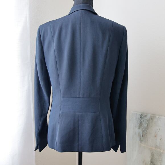 Garfield & Marks Women's Navy Blue business blazer with shoulder pads size 4 S - Picture 3 of 6